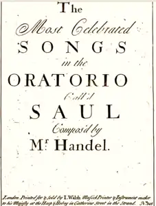 Walsh's Handel for amateurs, 1740