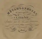 Title page, Métamorphoses d'Arlequin, 1826.