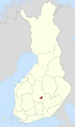 Location of Toivakka in Finland