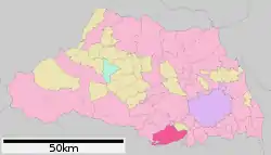 Location of Tokorozawa in Saitama Prefecture