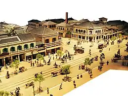 The 1870s Chuo-dori terraces in Ginza, Tokyo