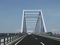 The bridge as seen from the roadway