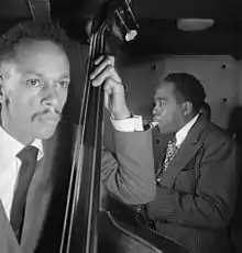 Tommy Potter with Charlie Parker, August 1947Photo: William P. Gottlieb
