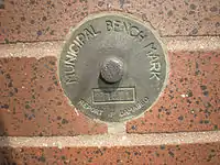 City of Toronto benchmark disk in Canada