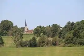 The church and surroundings in Torpes