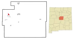 Location of Tajique, New Mexico