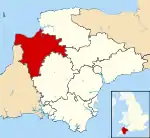 Torridge shown within Devon