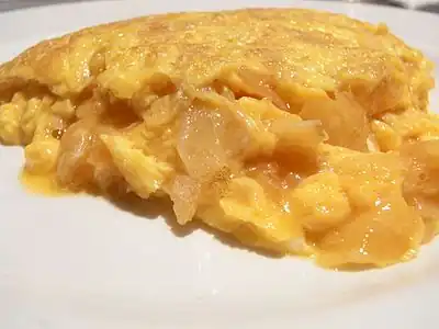 Tortilla de Betanzos is amongst the most popular Spanish omelettes, characterised by being softer or "runny".
