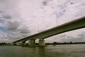 The E 75 crossing the Vistula near Toruń, Poland