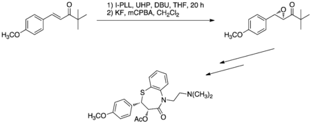 The Juliá–Colonna Epoxidation has been applied to the Total Synthesis of Diltiazem