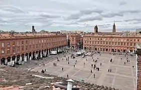 Place du Capitole, the main square of Toulouse (19th c.).