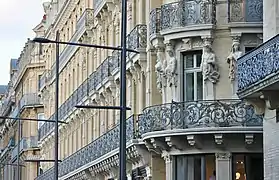 Yellow brick of Alsace-Lorraine street (19th c.).