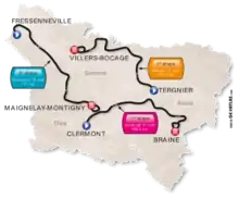 The route of the 2012 Tour de Picardie