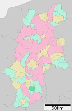 Location of Toyooka in Nagano Prefecture