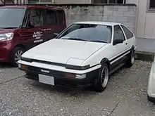 Toyota Sprinter Trueno 3 Door with white over black paint.