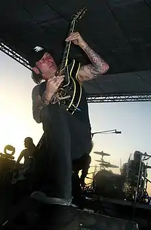 Ulrich performing with L.A. Guns in 2008