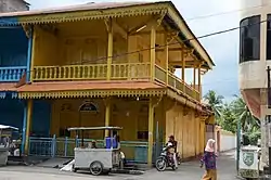 Old peranakan-styled houses in downtown of Bagansiapiapi