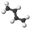 Ball-and-stick model of 1,3-butadiene
