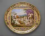 Tray (plateau), part of a breakfast service (déjeuner); 1813; hard-paste porcelain; 2.5 x 37.5 x 33.3&nbsp;cm; Metropolitan Museum of Art