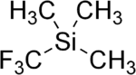 Skeletal formula of trifluoromethyltrimethylsilane
