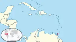 Location of Trinidad and Tobago