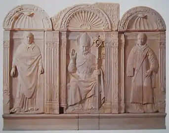 Triptych with St. Honorius of Brescia (center).