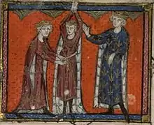 painting of Edward at a knighting ceremony