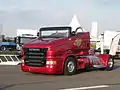 A former Scania T&nbsp;500 test truck, converted by Sven-Erik "Svempa" Bergendahl into a roadster, fitted with a twin-turbo and named the R&nbsp;999 "Red Pearl".