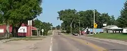 Downtown Tryon: looking east along Nebraska Highway 92/97.