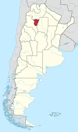 Location of Tucumán within Argentina