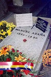 Grave of President Manuel Azaña (1880-1940) in Montauban, France