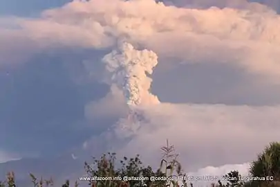 Tungurahua eruptionFebruary 1, 2014