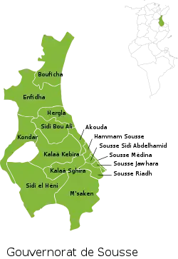 Subdivisions of Sousse Governorate