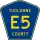 County Road E5 marker