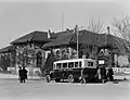 Old parliament building. Bus in front 1935.