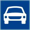 Start of road for motor vehicles