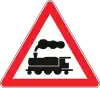 Railroad crossing without barrier