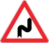 Double curve, first to right