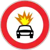 No entry for vehicles carrying explosive substances