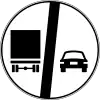 End of overtaking prohibition by goods vehicles
