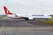 A Boeing 737 MAX 9 of Turkish Airlines