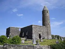 Round tower and church at Turlough