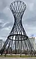 The Mae West (sculpture) is a doubly ruled surface hyperboloid structure, Munich, Germany, 2011.