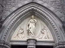 Tympanum of the church of the Sacred Heart, Templemore