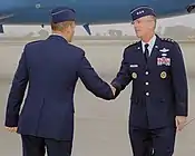 Lieutenant General Selva greeted Colonel James C. Vechery upon arriving at Travis Air Force Base, California during Selva tenure as assistant to the chairman of the Joint Chiefs of Staff on January 11, 2010.