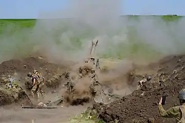 Ukrainian M777 firing