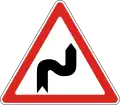 Series of bends, first to the right