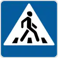Pedestrian crossing (placed on left side of road)