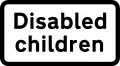 "Disabled children" plate used with the children sign