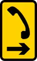 Direction to telephone at level crossing